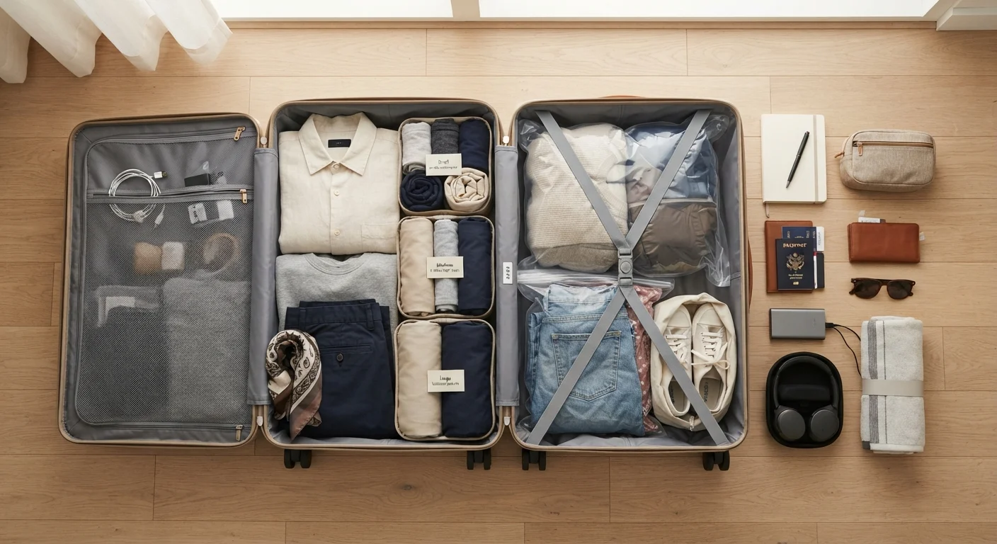 Packing Cubes, Compression Bags, and Roll-vs-Fold: What Actually Works