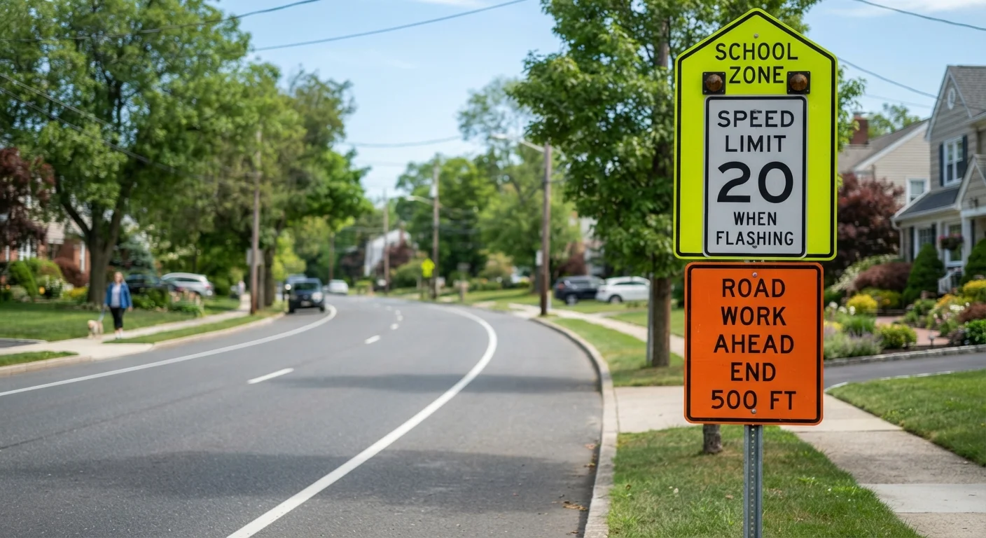 School Zone and Work Zone Rules: What the Signs Require